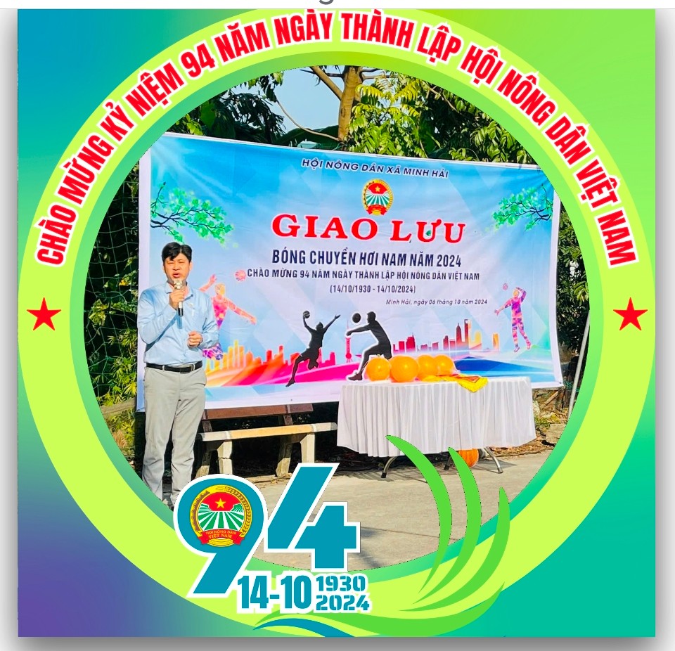 Hội nông dân xã Minh Hải tổ chức các hoạt động chào mừng 94 năm ngày thành lập Hội Nông dân Việt Nam (14/10/1930-14/10/2024)!